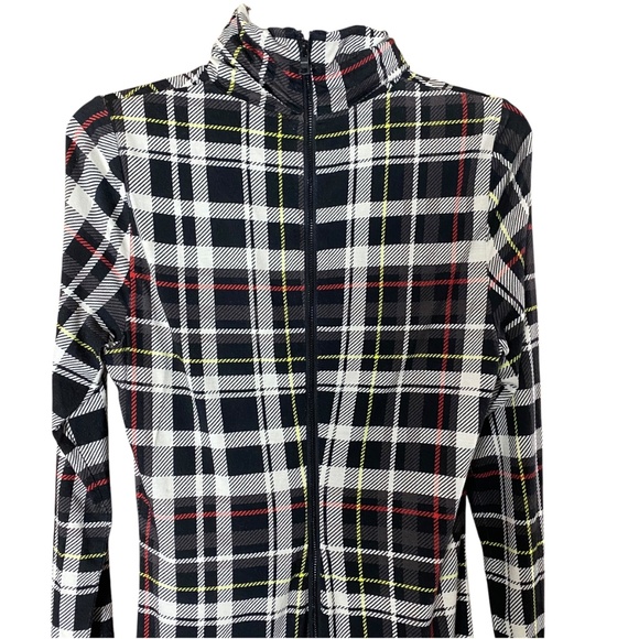 Alice Olivia Dress Women 6 Plaid Delora Turtleneck Mini Academia Preppy FLAW - Picture 3 of 12